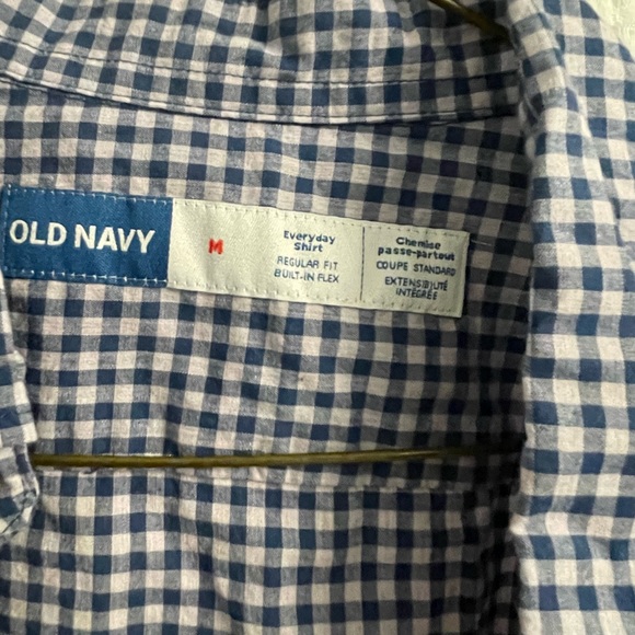 Blue Plaid Old Navy Button Down | Size Medium BNWT - Picture 2 of 4